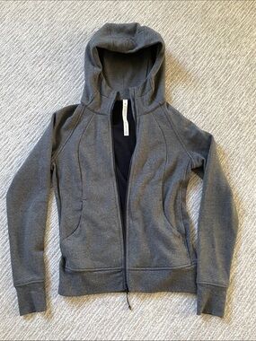 lululemon athletica Women’s Charcoal Gray Full Zip Hooded Sweatshirt